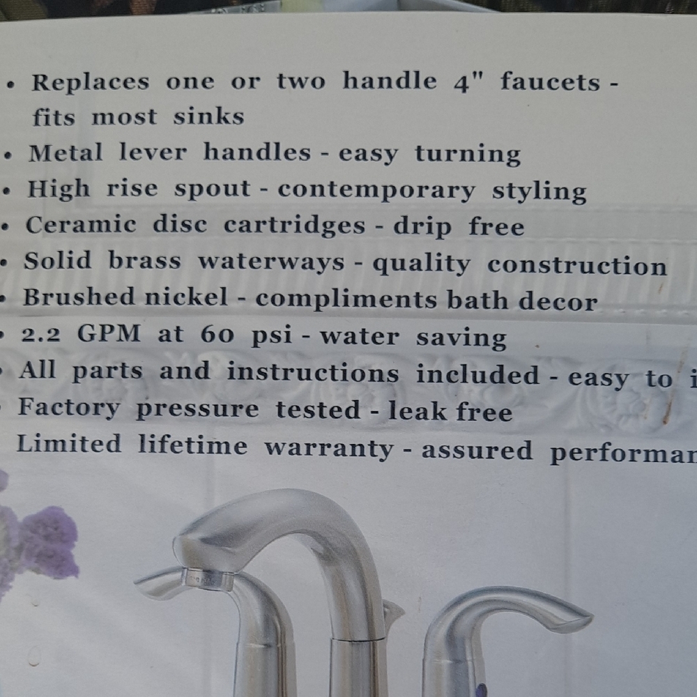 Lucca Series Brushed Nickel Bathroom Faucet - Picture 5 of 11